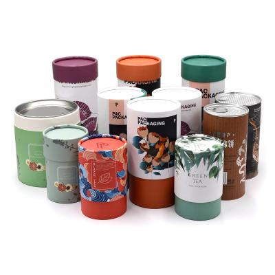 China Recyclable Biodegradable Tea Packaging Container Paper Tube For Food Packaging for sale