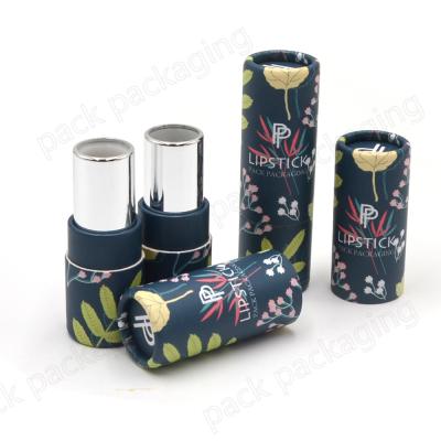 China Recyclable Custom Logo Recycled Paper Lipstick Lip Balm Around Paper Tube Lipstick Packaging Handmade Makeup Girl Gift for sale