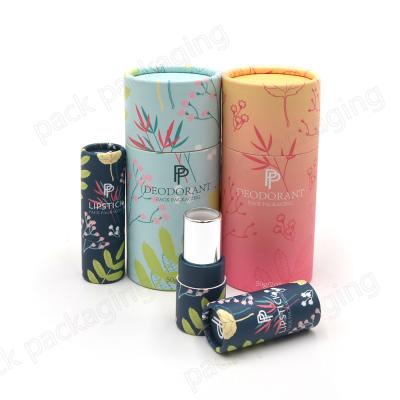 China Cosmetic Materials Black And Recycled Eco Friendly Deodorant Stick Container 30g Pink Twist Up Paper Tube for sale