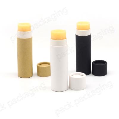 China Recyclable Round Cardboard Containers Lift Up Paper Tubes For Lip Balm Deodorant Lipstick Packaging for sale