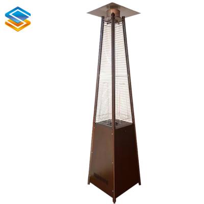 China Outdoor Outdoor Standard Glass Tube Heater Patio Flame Gas Pyramid Heater Outdoor Gas Pyramid Heater for sale