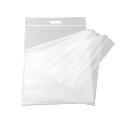 China Hot sale LOGO factory production recyclable customizable transparent zipper clothing ziplock bag frosted zipper clothing ziplock bag for sale