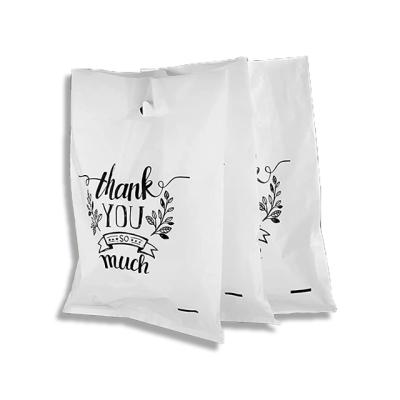 China BIODEGRADABLE Wholesale Custom Printed Customized Printing Logo Design LDPE/HDPE Eco Friendly Handle Bag Plastic Die Cut Shopping Bag for sale