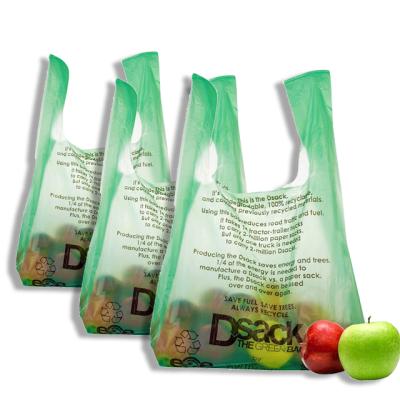 China BIODEGRADABLE cornstarch made custom wholesale biodegradable reusable grocery plastic bag with logo for sale