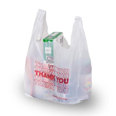 China Biodegradable Biodegradable Reusable Plastic T-shirt Bag Plastic T-shirt Bag Supermarket Biodegradable T-shirt Bags for sale