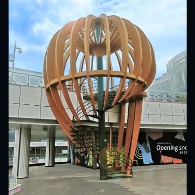 China Europe Helium Balloon Shape Spiral Stairs Painting Sculpture Stainless Steel for sale