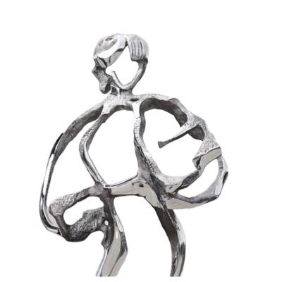 China Europe Metal Wall Sculpture Art Works Sculpture Indoor Stainless Steel Elegancy Sculpture Statue for sale