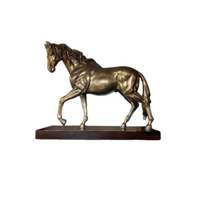 China Art Works Horse Sculpture Stainless Steel Bronze Statue Outdoor Decor Europe China Office Home Decoration for sale