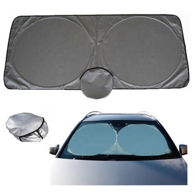 China Keep Out Amazon Hot Sale UV Polyester Printed Car Front Window Sun Shade for sale