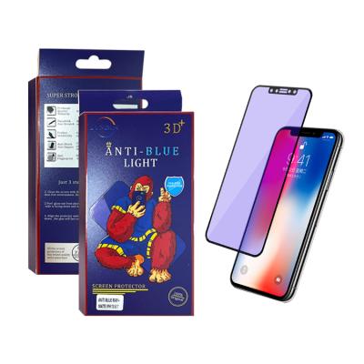 China Wholesale Cell Phone Manufacturer Anti Full Glue 3d Full Cover Tempered Glass Screen Protector Blue Lightweight For Iphone 11 12 X Xs Xr Xs Max for sale