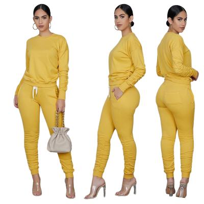 China Autumn Winter Sports Tight Hooded Zipper Fleece Women's Breathable 2 Piece Sets for sale