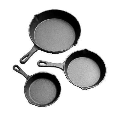 China Classic Design 16cm Uncoated Cast Iron Mini Omelette Uncoated Cast Iron Physical Non-Stick Pan for sale