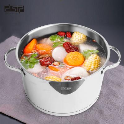 China Non Sustainable Stick Pan Cookware Sets Pot Cookware Set Cooking Stainless Steel Sets Covered Stock Pot for sale