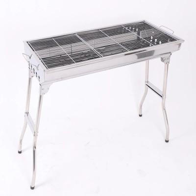 China Easily Assembled Thickened Stainless Steel BBQ Grill Folding GRILL Large Custom Portable BBQ Grill for sale