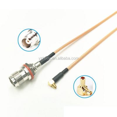 China Telecom RF Communication RF Jumper Cable TNC Female MMCX To Curved Male With RG178 RF Coaxial Cable for sale