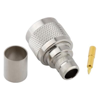 China RF N Male Connector LMR400 RG8/U 7D-FB SYWV50-7 GPS 50-7 Coaxial Cable Crimp Connector for sale