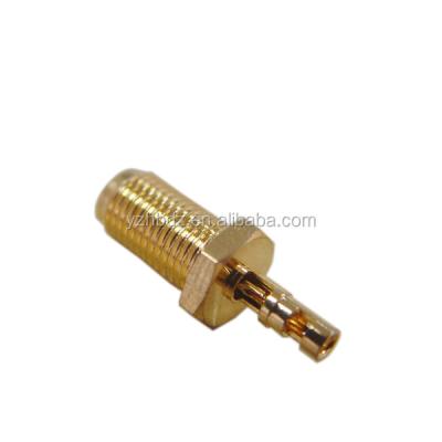 China Gold Plated RF Hongbo SMA Female Window Connector For RG178 RG1.13 RG1.37 RG316 Cable for sale