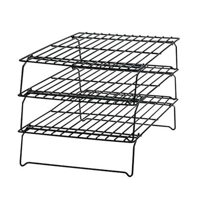 China Sustainable Set 3 Piece Non-Stick Carbon Steel Oven Baking Rack Cooling Rack for sale