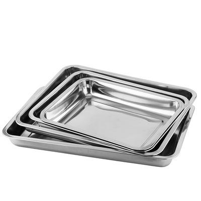 China Large Sustainable Rectangle Pastry Baking Tray Stainless Steel Baking Tray for sale