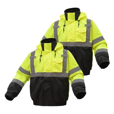 China 100% Water Proof Polyester Construction Safety Winter Working Jacket Safety Reflective Jacket For Adults for sale