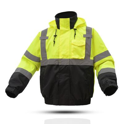 China High Waterproof Road Work Safety Jacket Winter Water Proof Reflective Visibility Jacket for sale