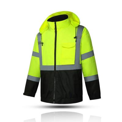 China Chinese Supplier High Visibility 300d Oxford Cloth Water Proof Jacket Workwear Safety Waterproof 3 in 1 Jacket for sale