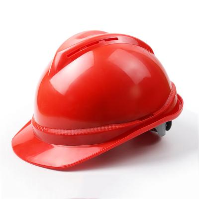 China Lightweight Construction Safety Hard Hat Ventilation Holes ABS Hard Hat Carbon Fiber Red Hard Hat for sale