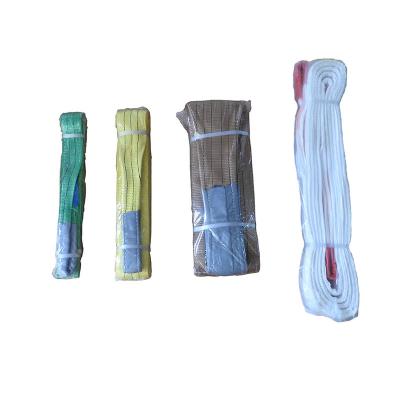 China The Different Types Polyester Hoist Elevator Woven Webbing Polyester Spears Wholesale 1T 2T 3T 4T 6T 8T 10T 12T for sale