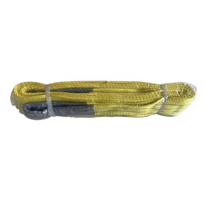 China 0.75m 100%Polyester 4mx Polyester Customized Logo Flat Lifting Strap Slings 3000kg Vertical Load Capacity for sale