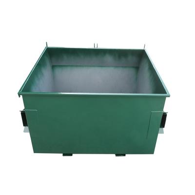 China Green Solid Waste Load Dump Waste Steel End Tapered Bins Galvanized Bin Front Load-2 for sale