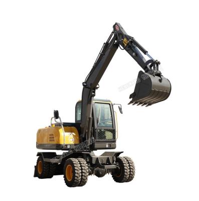 China 8 Ton Industry Wheel Excavator Excavator Road Construction Hydraulic Digger for sale