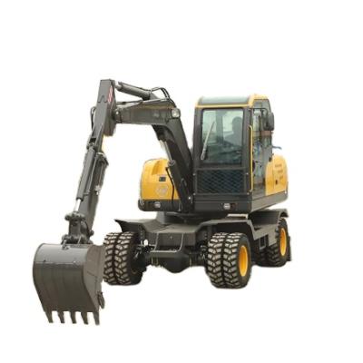 China Cheap Mini Excavator hengwang 90M Factory heavy construction earthmoving machinery 9 ton wheel excavator hydraulic walking excavator for sale