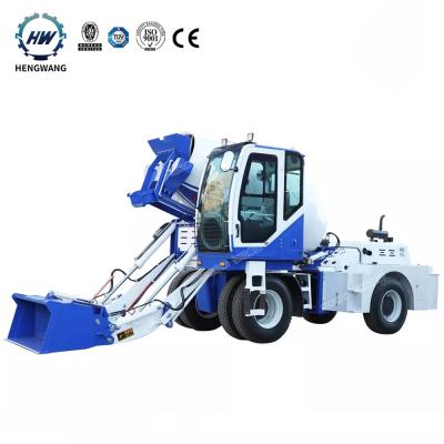 China Building Material Stores Hengwang HWJB350 Best Price CBM China 3.5 Self Loading Mini Concrete Mixer Truck For Sale for sale