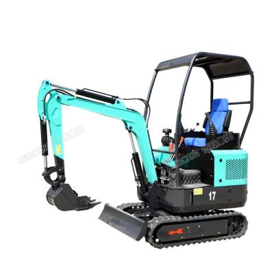 China 1.7 Ton Chinese Excavator Machinery Mini Excavator Mini Crawler Excavator Earthmoving Bagger for sale