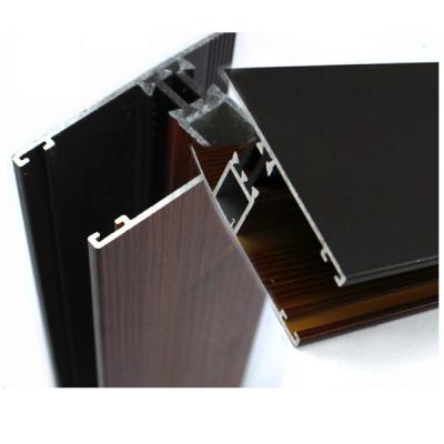 China Industrial Wood Finish Aluminium Profiles For Polycarbonate Sheet OEM / ODM for sale