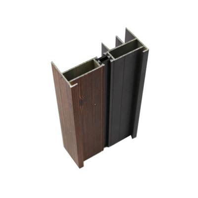 China High Hardness Wood Finish Aluminium Profiles T5 T6 For Kitchen Door / Curtains for sale