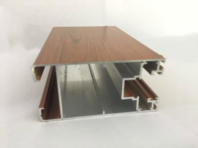 China Square Wood Finish Aluminium Profiles Energy Saving And Environmental Protection for sale