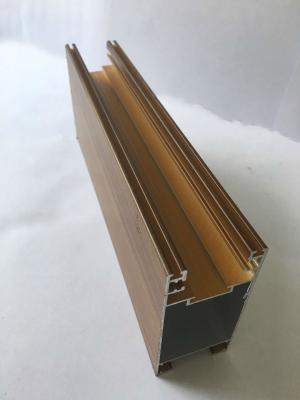 China T5 T6 Wood Finish Aluminium Profiles For Aluminum Alloy Sliding Windows / Doors for sale