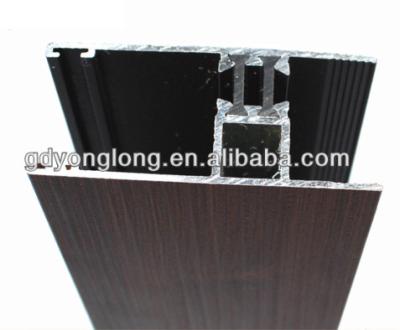 China Wood Grain Visible Aluminum Frame Glass Curtain Wall Glass Roof Framing Aluminum Profile for sale