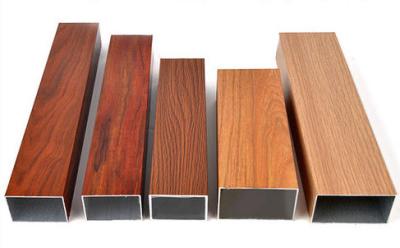 China Wood Grain Aluminum Door Profile for sale