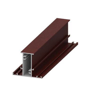 China Sand Blasting T8 Red Powder Coated Aluminium Extrusions for sale