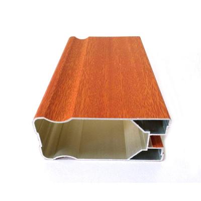 China Wood Grain 6063 Aluminum Extrusion Profiles Traditional Building Materials For Construction for sale