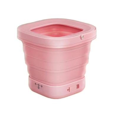 China Folded Mini Washing Machine Portable Semi-automatic Single Tube Laundry Washing Machine With Dehydration Basket for sale