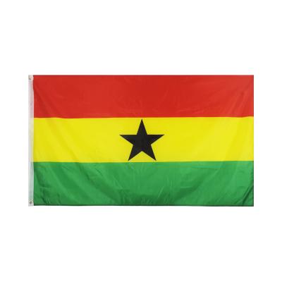 China Advertising Ghana Flag Factory Supply All Country Flag Banner 3x5 Polyester Ghana National Flag for sale