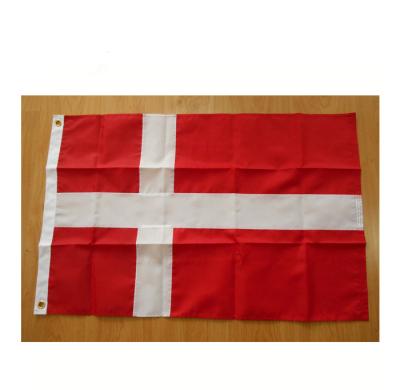 China High Quality Nylon Embroidered Danish Flag FLYING Denmark Flag 210D Embroidery Denmark Flag for sale