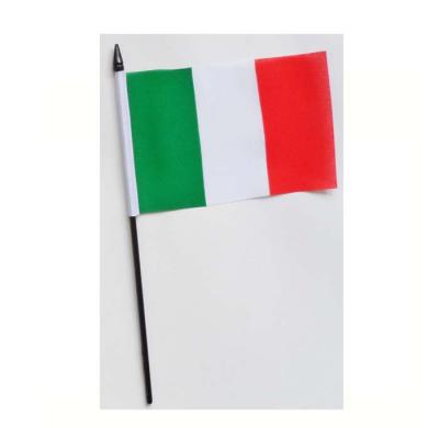 China Sports and Games Green White Red Italy Hand Wave National Flag Cheap Italian Hand Flag Italy Hand Waver Flag for sale