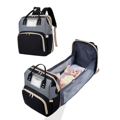 China With 2021 Multifunctional USB Baby USB Diaper Hutch Backpack Diaper Changing Bags Mummy Waterproof Travel Set for sale