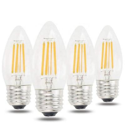 China Indoor 4w Candle Filament Light Bulbs , 400LM Filament Smart Bulb E27 Commercial for sale