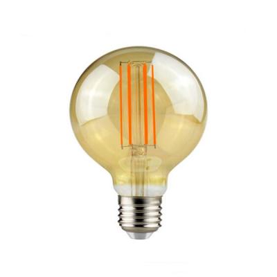 China Hotel 2W 4W 6W 8W Obsolete Led Clear Filament Light Bulb For Cafe With Yellow Glass Housing for sale