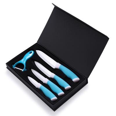 China Disposable Knife PP 5 Five Piece Zirconia Ceramic Blue Handle OEM for sale